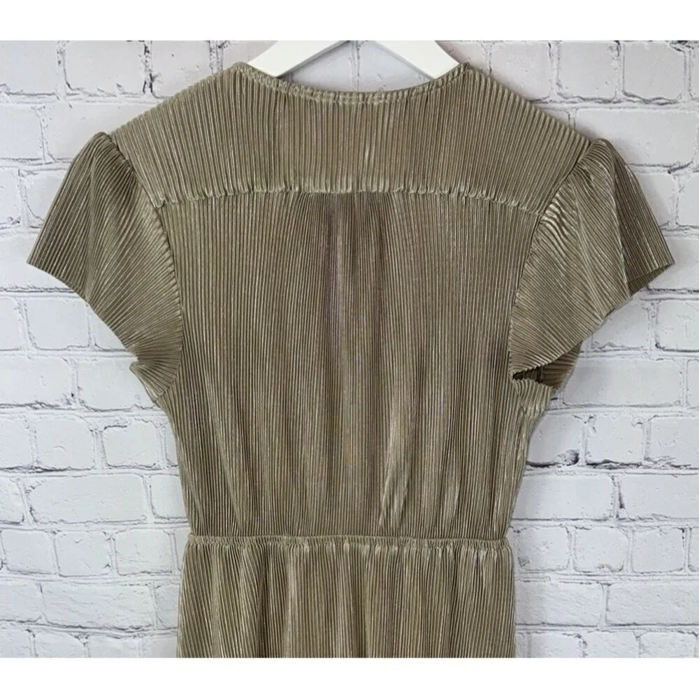 BALTIC BORN Women’s Gold Athena Pleated Maxi Dress Size XS